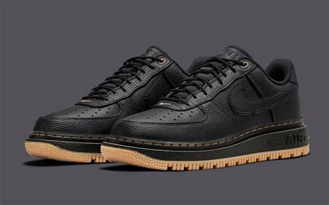 nike air force 1 luxe zwart|nike af1 luxe black gum.